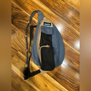 KAVU Mini Black and Blue Rope Bag